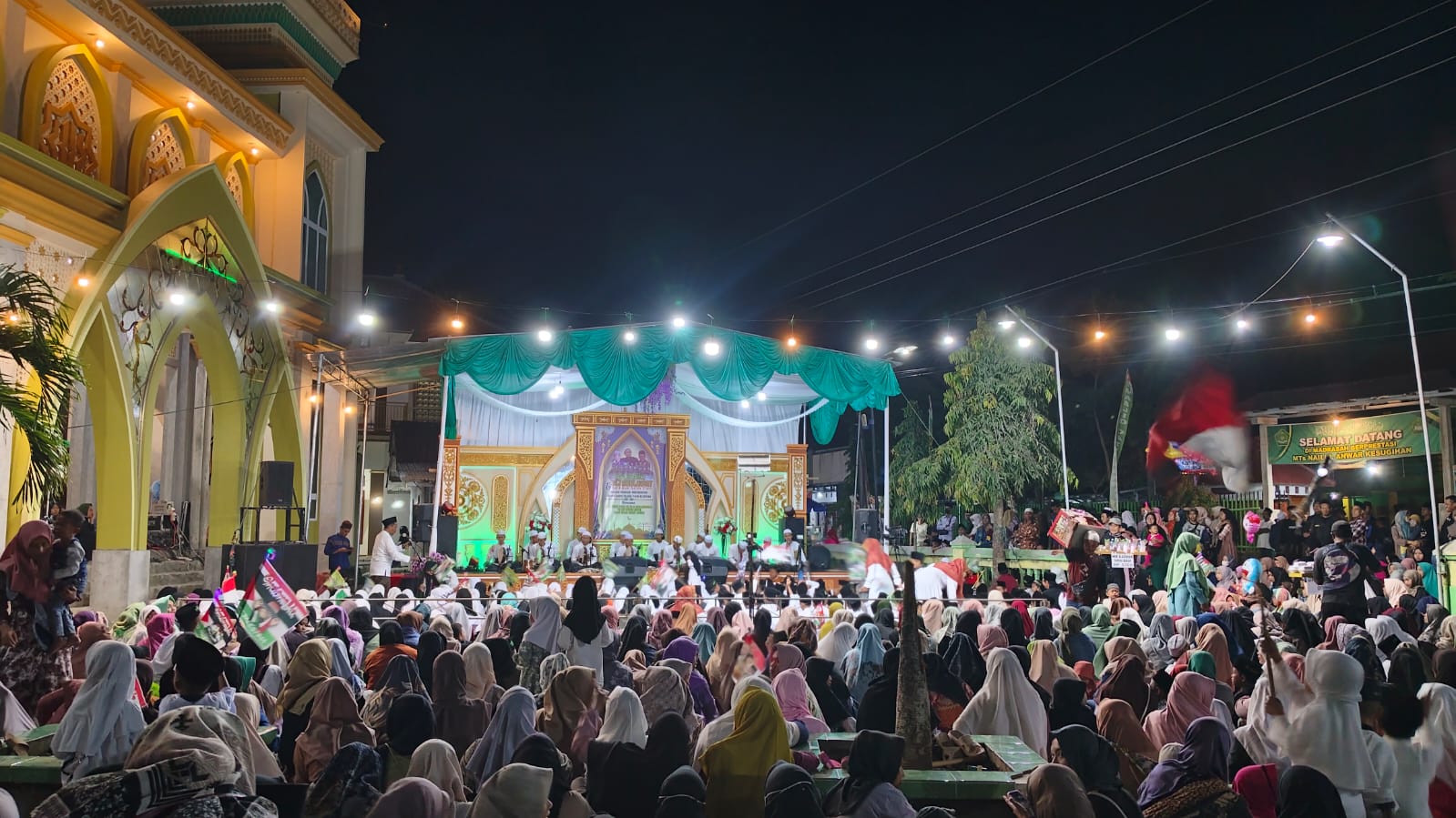 MIKADA BERSHOLAWAT, MAHASISWA KKN IKUT BERPARTISIPASI